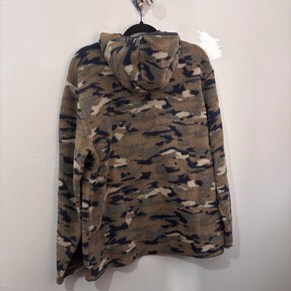 Solaris 1/4 Zip Hooded Camo Fleece Pullover Size Large - Picture 5 of 9